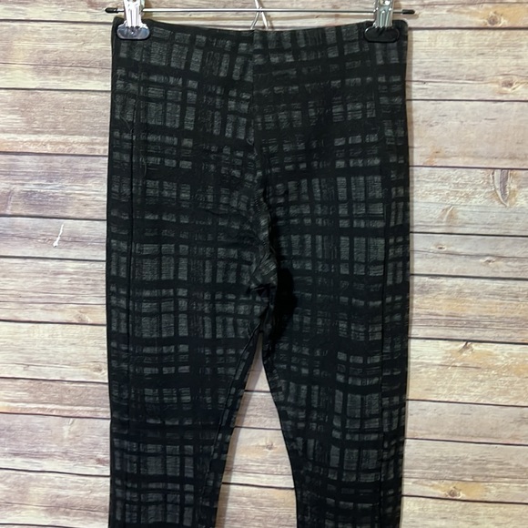 LYSSE Suzee Plaid Ponte Black Grey Legging Size Small - Picture 7 of 7
